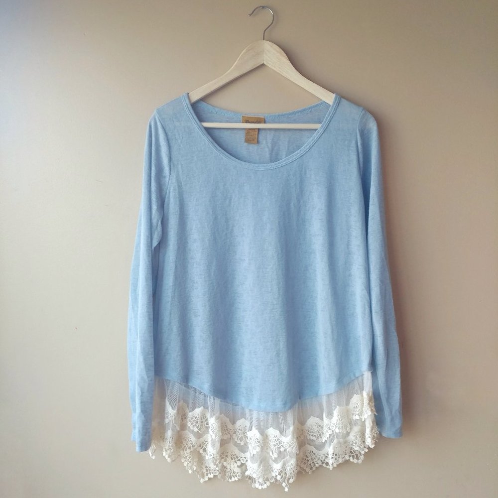 Wrangler Crochet Trim Sweater